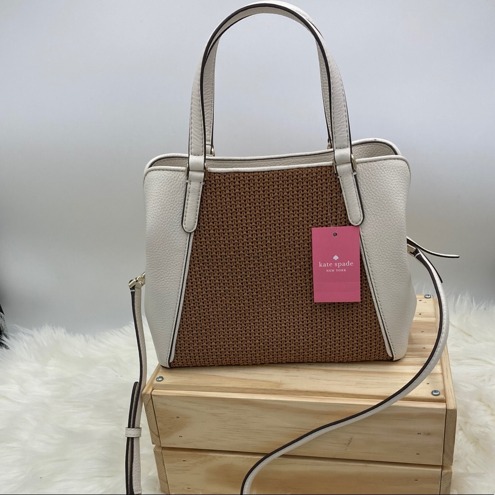NWT Kate Spade Jackson Straw Triple Satchel - Picture 7 of 15